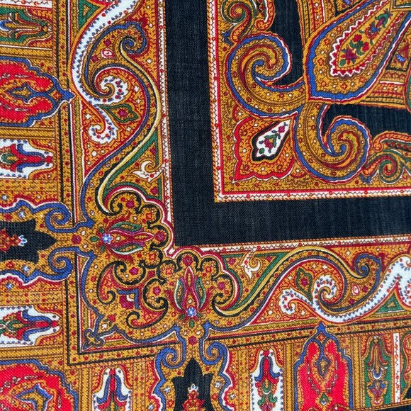 Vintage Yves Saint Laurent Wool & Silk Blanket Scarf Shawl Wrap - Picture 6 of 14